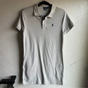 Polo Ralph Lauren Gray Mesh Mini Dress Preppy Tenniscore Academia Sz M Classic